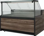 Холодильная витрина CARBOMA GC111 VM 1,25-1 (GELIOS) Тёмный дуб, без боковин