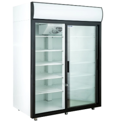 Шкаф холодильный со стеклянными дверьми POLAIR DM110Sd-S 2.0 (R290, Carel J4, белый, обрамл.черн)