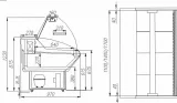 Витрина холодильная Carboma PALM G95 SM 1,5-1 (ВХС-1,5)