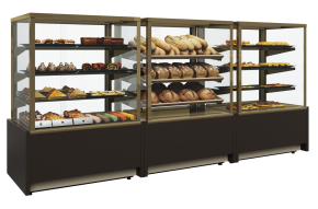 Витрина кондитерская хлебная CARBOMA KC70 N 0,6-1 LIGHT Bread Паттерн (со стеклом) (0110 Мариель)