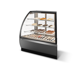 ВИТРИНА КОНДИТЕРСКАЯ VETE LUX AN СЕРЫЙ МАТОВЫЙ/ШЛИФОВАННАЯ НЕРЖАВЕЙКА