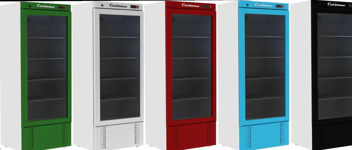 Шкаф холодильный CARBOMA R1400К INOX (стеклянные двери-купе)