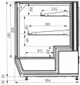 Нейтральная настольная витрина CARBOMA AMRA SLIDER AC59 N 0,9-1 (INOX 0430)