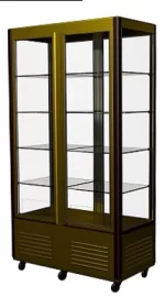 Шкаф холодильный кондитерский Carboma D4 VM 800-1 (R800C) коричнево-золотой