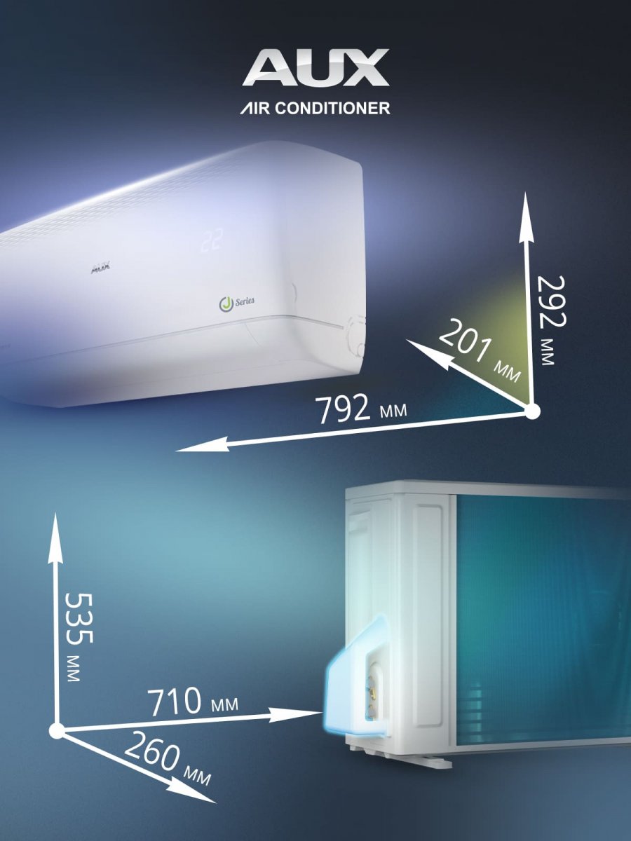 Настенная сплит-система AUX ASW-H09A4/JD-R2DI (v1) + AS-H09A4/JD-R2DI (v1), белый