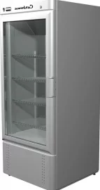 Холодильный шкаф CARBOMA R560 С INOX (стеклянная дверь)
