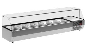 Витрина настольная Carboma A40 SН 1,3 с крышкой 0430 тепловая