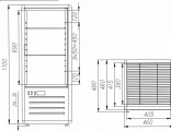 Кондитерская витрина CARBOMA R120C LATIUM (D4 VM 120-1) шоколад / золото