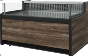 Холодильная витрина CARBOMA GELIOS GC111 VM 1,25-2 (открытая, темный дуб)