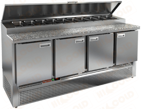 Стол охлаждаемый для пиццы HICOLD PZE1-1111/GN камень