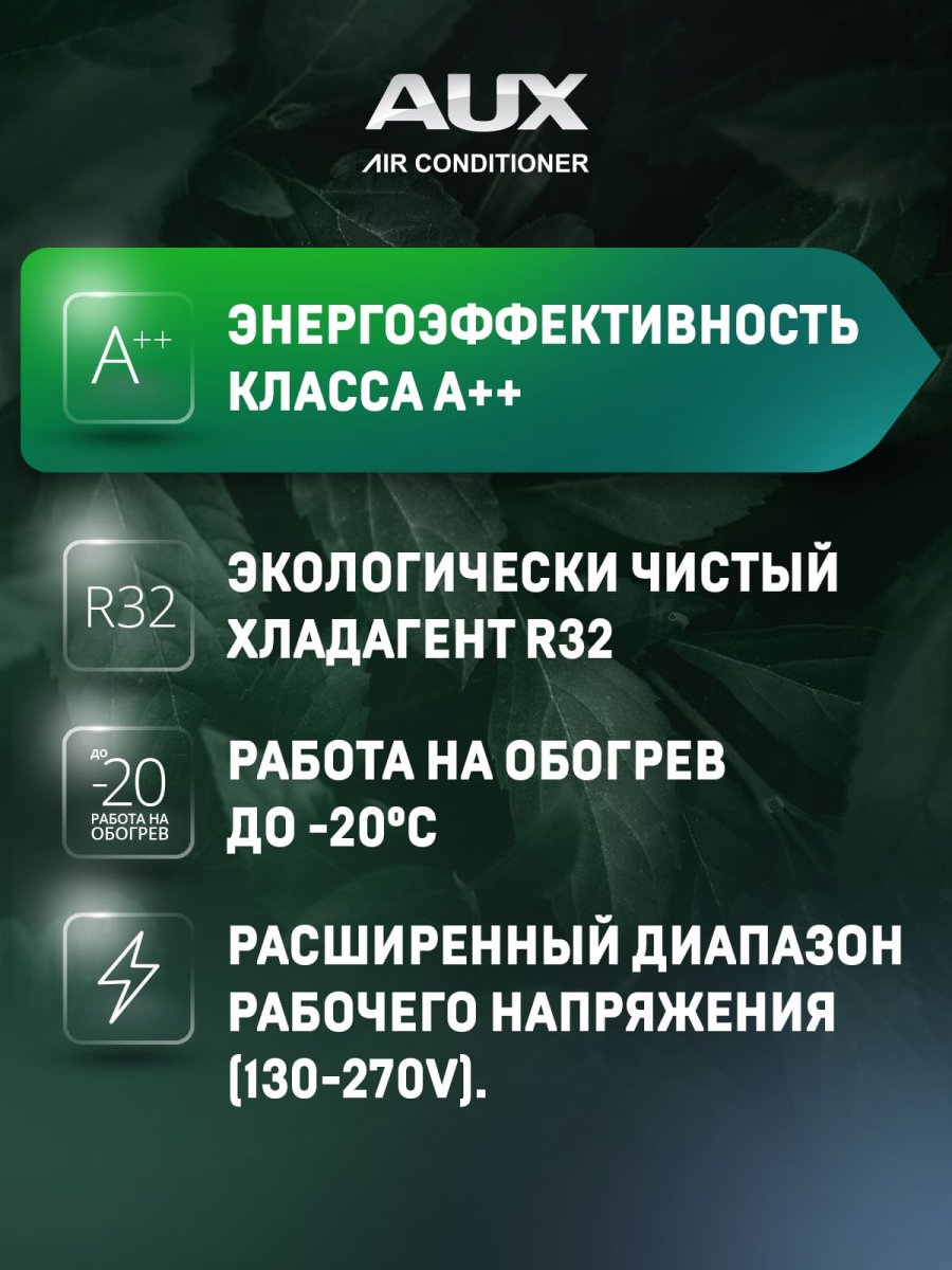 Настенная сплит-система AUX ASW-H09A4/JD-R2DI (v1) + AS-H09A4/JD-R2DI (v1), белый