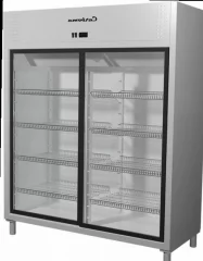 Шкаф холодильный CARBOMA R1400К INOX (стеклянные двери-купе)
