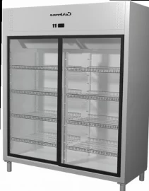 Шкаф холодильный CARBOMA R1400К INOX (стеклянные двери-купе)