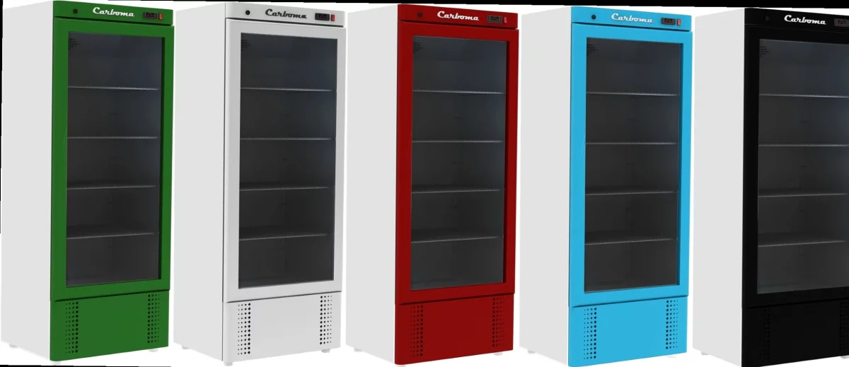 Холодильный шкаф CARBOMA R560 С INOX (стеклянная дверь)