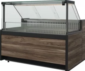 Витрина холодильная CARBOMA GELIOS GC111 SV 1,25-1 (BAVARIA 3) Темный дуб
