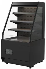 Кондитерская холодильная витрина Carboma KC70 VM 0,6-2 (CUBE STANDARD 2) открытая, темно-серая (9005)