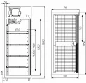 Шкаф холодильный CARBOMA R1400К INOX (стеклянные двери-купе)