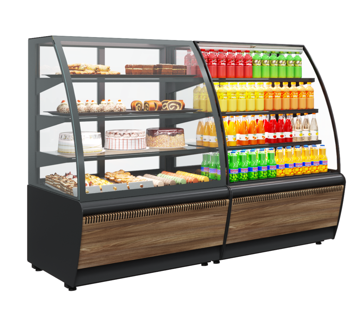 Витрина кондитерская CARBOMA холодильная K70 VV 1,3-1 STANDARD Паттерн (0110 Мариель)