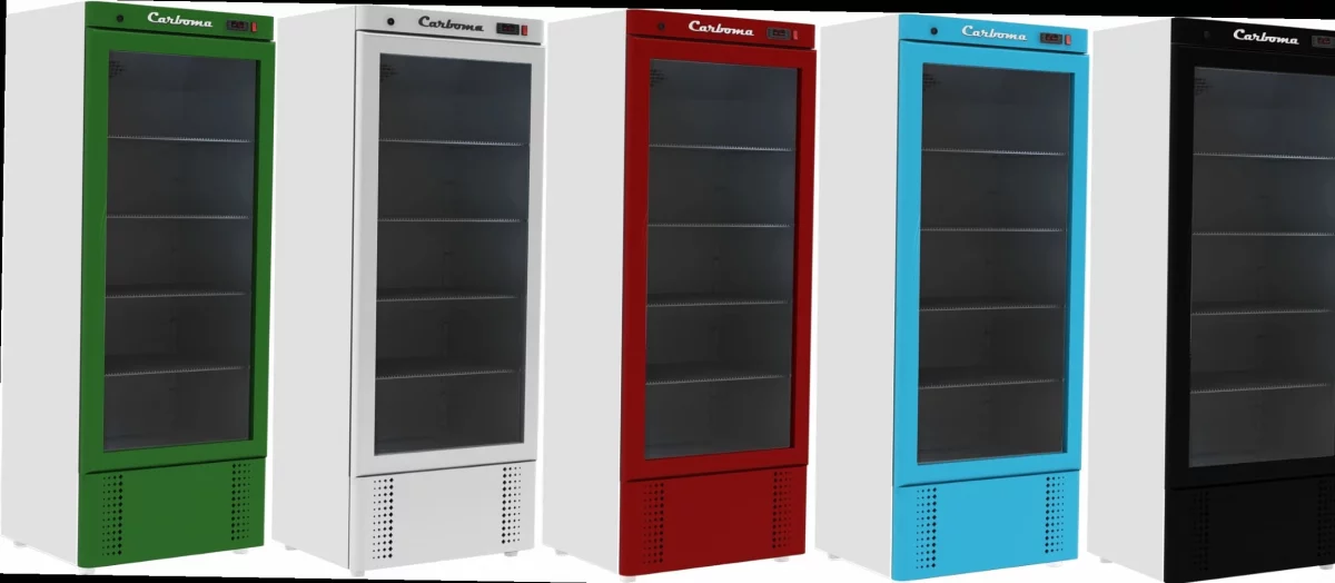 Холодильный шкаф CARBOMA R700 С INOX (стеклянная дверь)