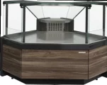 Холодильная витрина CARBOMA GELIOS GC111 VM-6-1 внутренний угол (тёмный дуб)