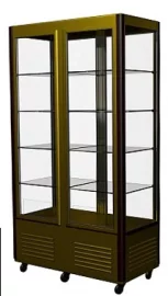 Шкаф кондитерский Carboma LATIUM D4 VM 800-1 (R800C-Люкс) коричнево-золотой