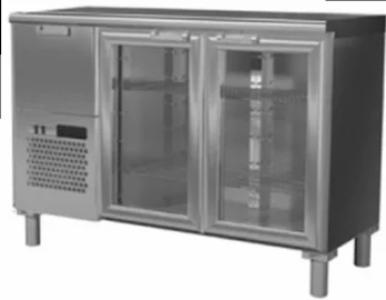Стол холодильный Carboma BAR-250С Rosso (Т57 М2-1-G) со стеклянными дверцами